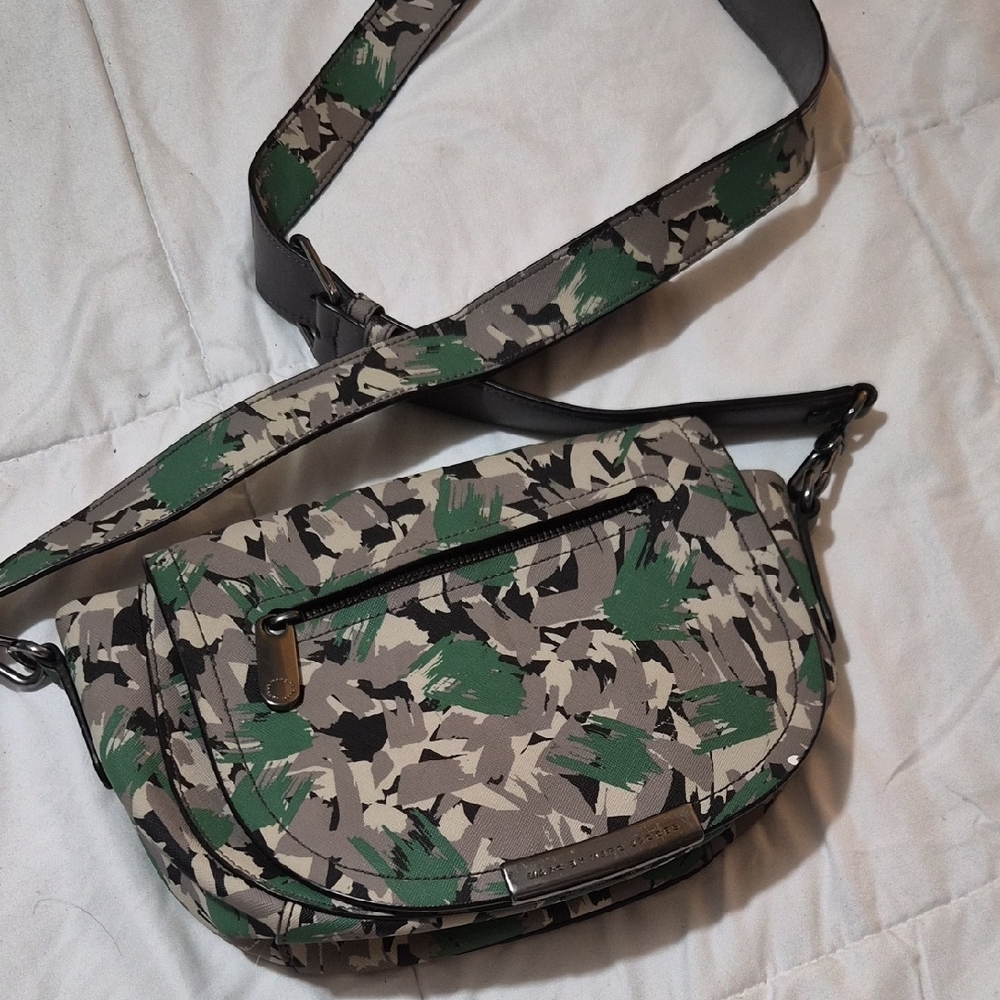 Marc by Marc Jacobs Green and Beige Camo Belt Bag